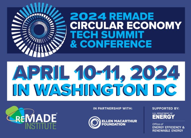 2024 Circular Economy Conference Registration Now Open REMADE Institute   REMADE 2024 Conf HomeBanner 768x553 